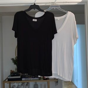 Simple Black & White V-Necks